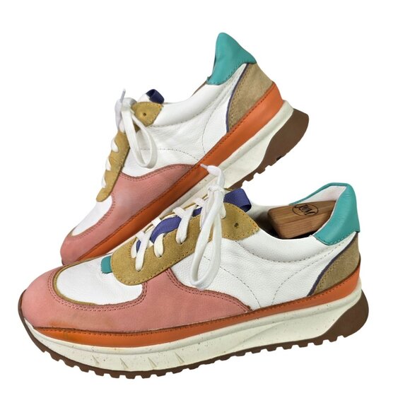 Madewell Shoes - Womens Madewell MWL Kickoff Trainer Color Block Sneakers Leather & Suede 9.5M